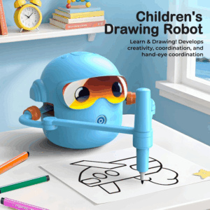 Kids Drawing Robot with 100 Cards & Music – Montessori Toy
