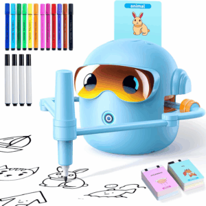 Kids Drawing Robot with 100 Cards & Music – Montessori Toy